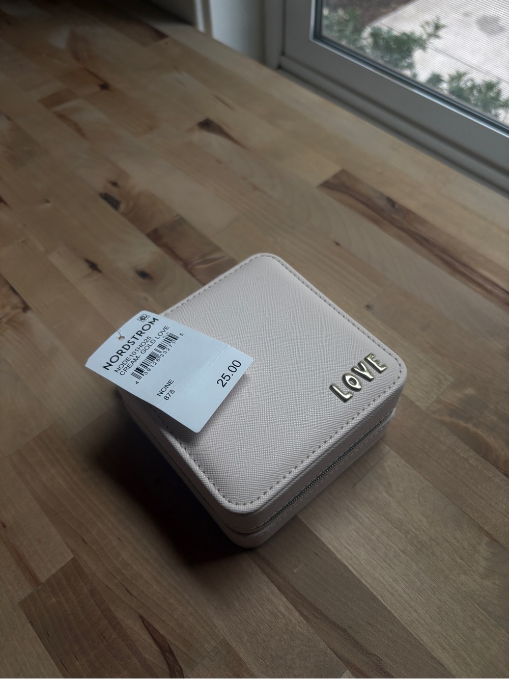 Compact Jewelry Box in Cream